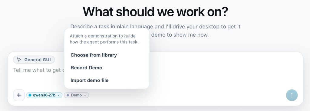 Attach a demonstration — Record Demo